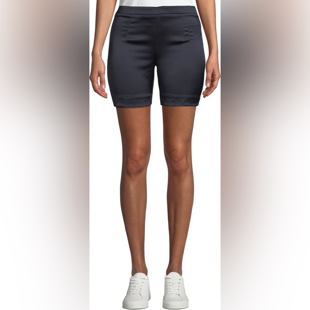 Neiman Marcus Maggie Marilyn Navy Satin Life is Short Biker shorts Women’s SZ XL
